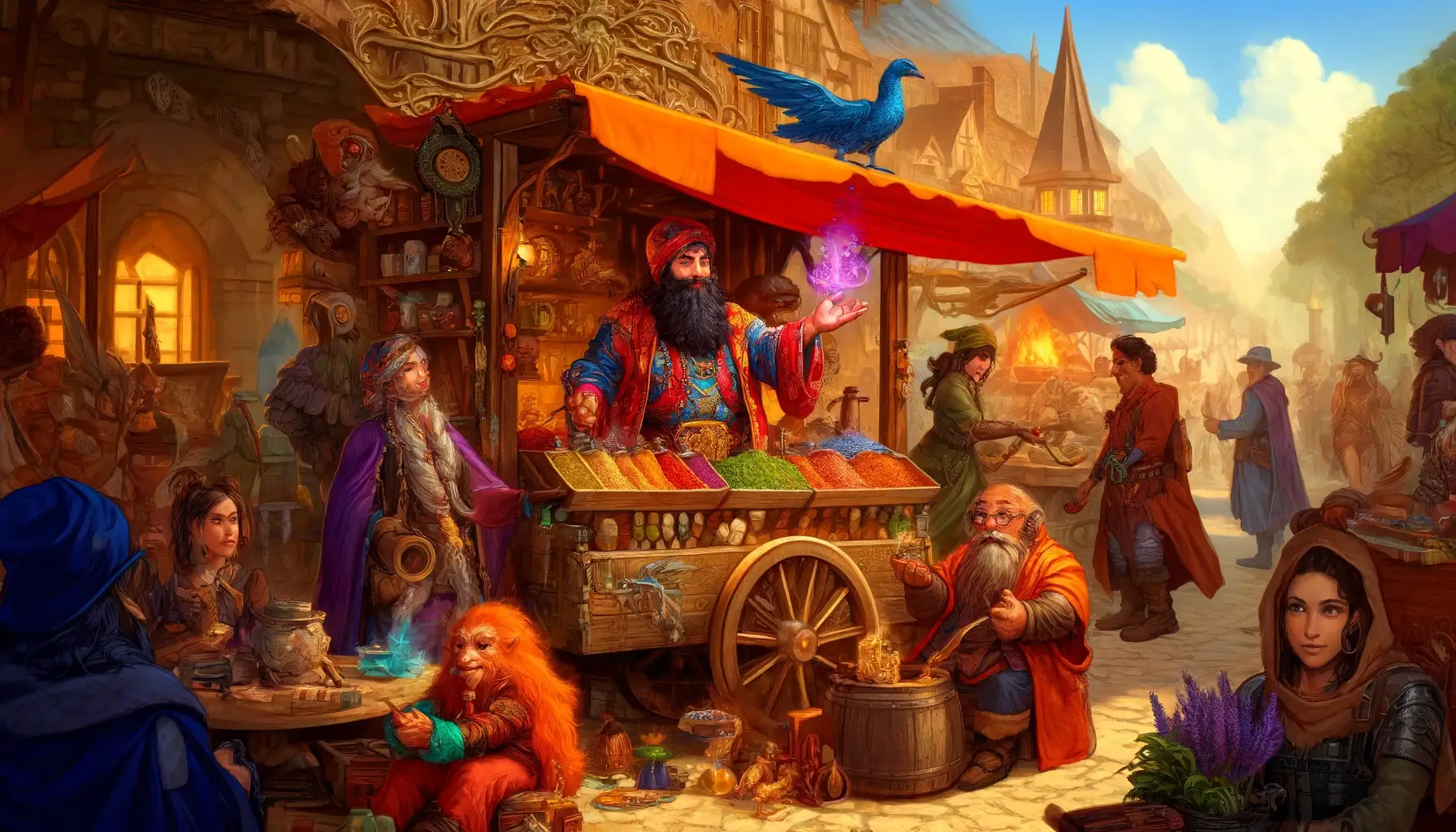 Spice Up Your Encounters! A Random Traveling Merchant Table (d6)