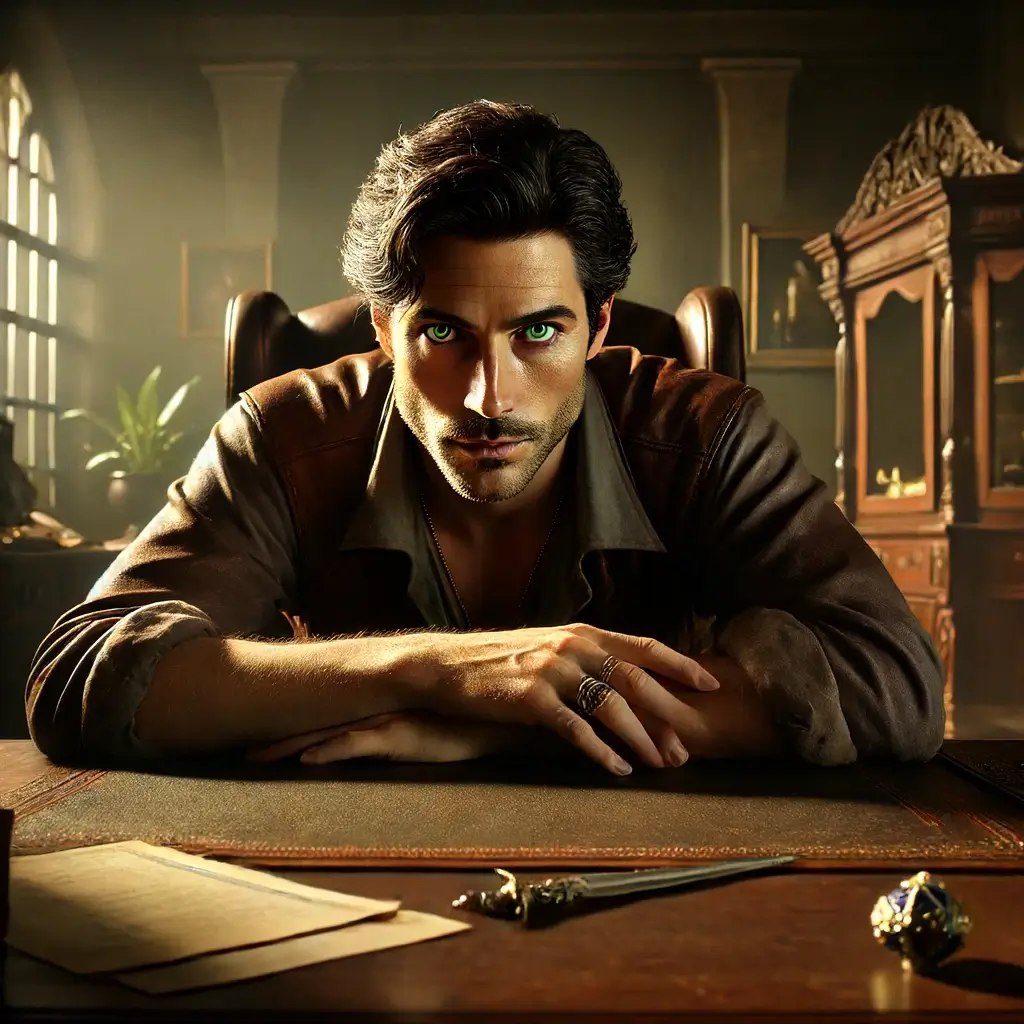 The Enigmatic Dante Rhamn: Dual-Deal Loan Shark – A DnD Epic NPC Journey